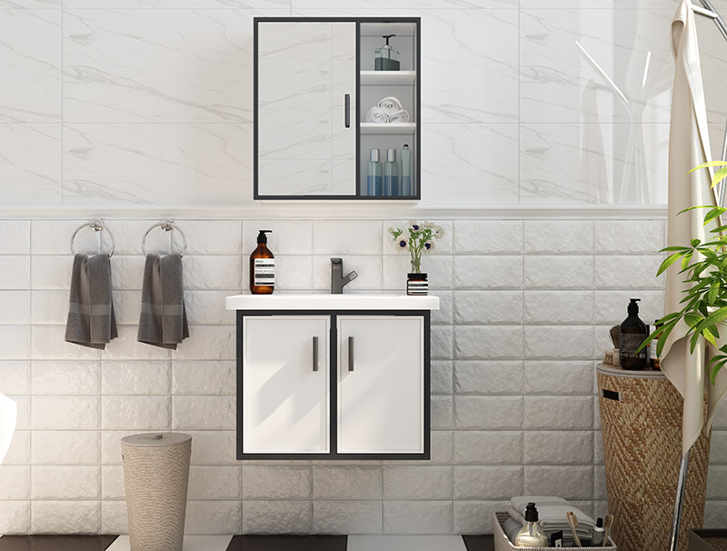 Best quality Bathroom Furniture -
 Simple Style White Color Home Stainless Steel Bathroom Cabinets – Diyue