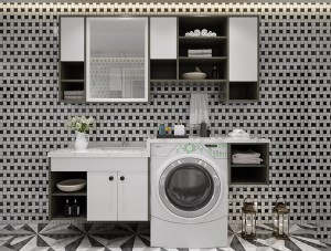Modern Classic Two-tone Wall-Mount Bathroom Cabinets