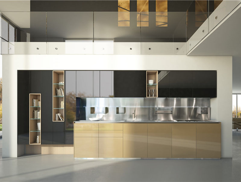 Reasonable price Rta Kitchen Cabinets -
  Australia Luxury Modern Complete Stainless Steel Kitchen Cabinets with Blum Accessories – Diyue
