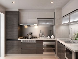 Trendi méwah stainless steel Dapur Panyimpenan Cabinets