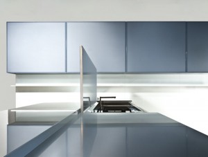Moderna stila nerūsējošā tērauda virtuves skapji komerciālai lietošanai