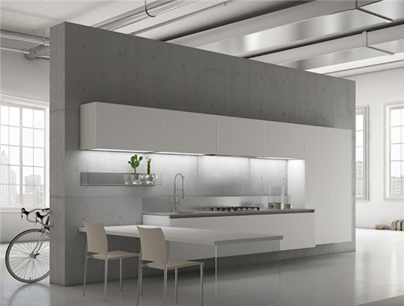 Best quality Commercial Kitchen Cabinet -
 Cream L-shaped Stainless Steel Kitchen Cabinet – Diyue