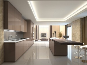 Modern Style Stainless Steel Modular Kitchen with Island