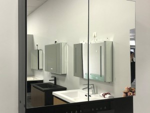 Factory-direct ODM Double Mirrored Multi-functional Aluminum Mirror Cabinet