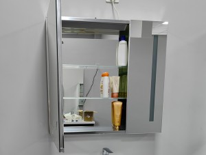 Kutengesa Kutengesa Intelligent Kubata Sikirini Aluminium Kaviri Akamisikidzwa Bathroom Kabhineti