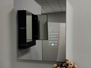 Armoire de salle de bain intelligente moderne avec miroir magique multifonctionnel