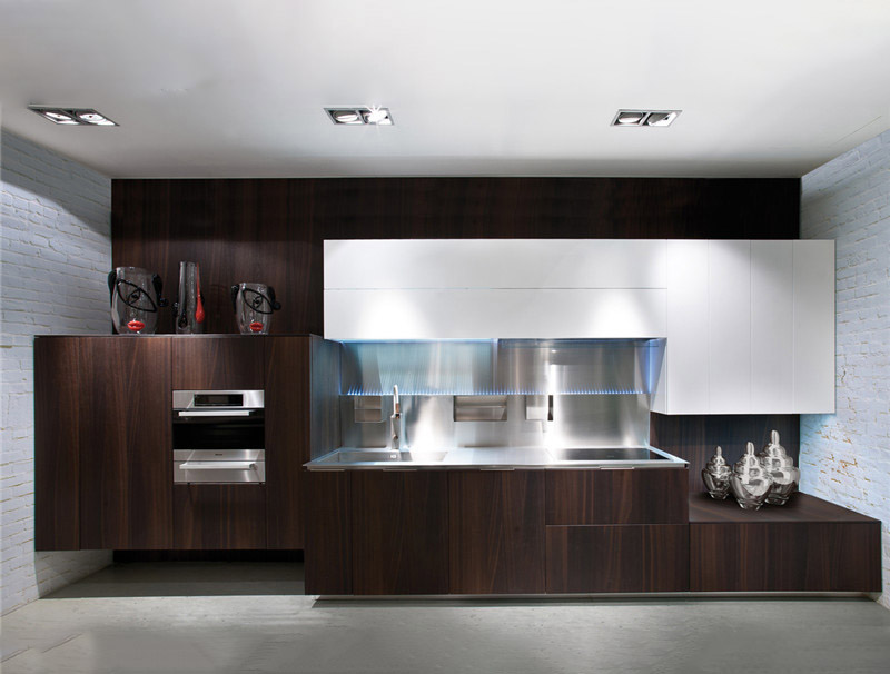 Custom Laminate Stainless Steel Indoor Kitchen Cabinet Factory Featured Image