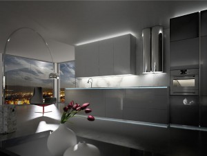 New Fashion Lacquer Stainless Steel Kitchen Cabinets