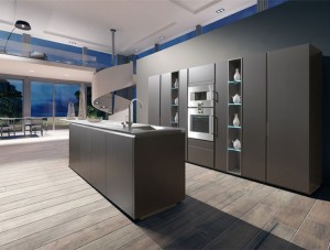 Gabinete de despensa de cocina de acero inoxidable de lujo moderno de Australia
