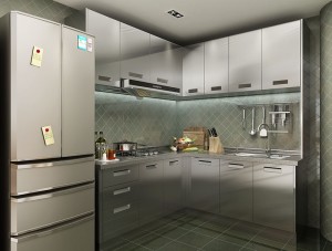 ODM Brushed Finish Stainless Steel Kitchen Cabinet  China Supplier