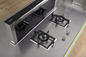 Modern Green & White Lacquer Stainless Steel Kitchen Cabinets